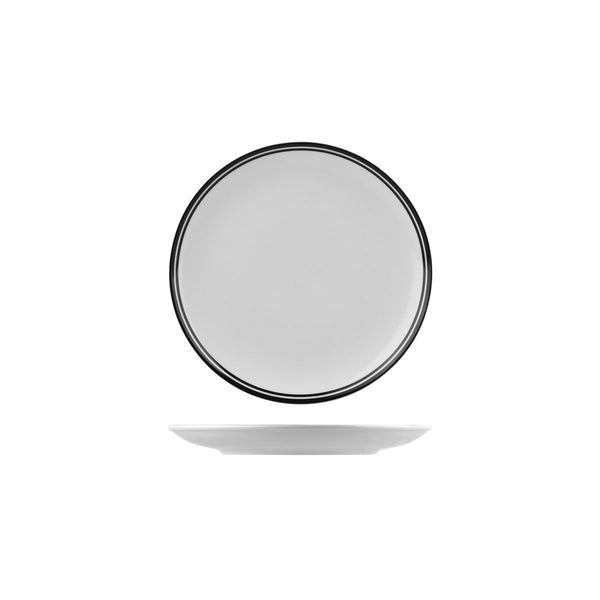 72.NPR21.BK RAK Porcelain Nano Cru Black Round Coupe Plate 210mm Globe Importers Adelaide Hospitality Supplies