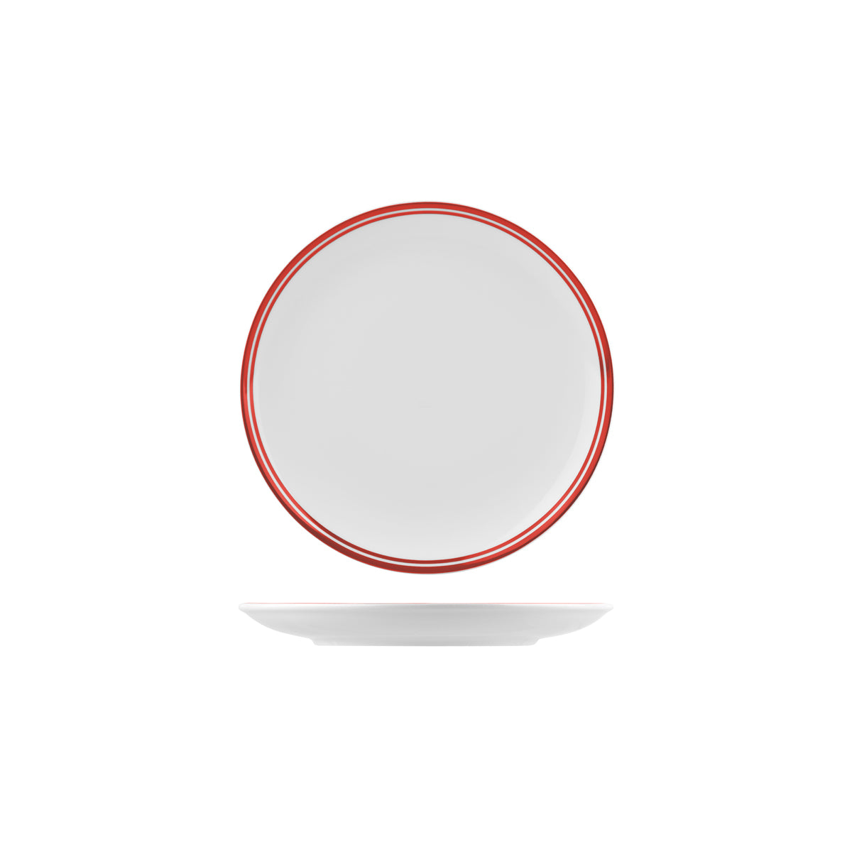 72.NPR21.R RAK Porcelain Nano Cru Red Round Coupe Plate 210mm Globe Importers Adelaide Hospitality Supplies