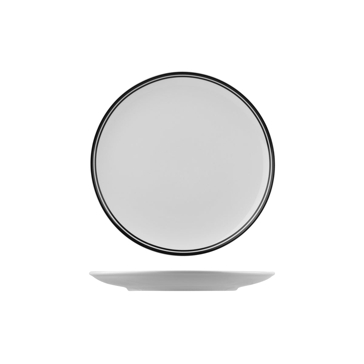 72.NPR24.BK RAK Porcelain Nano Cru Black Round Coupe Plate 240mm Globe Importers Adelaide Hospitality Supplies