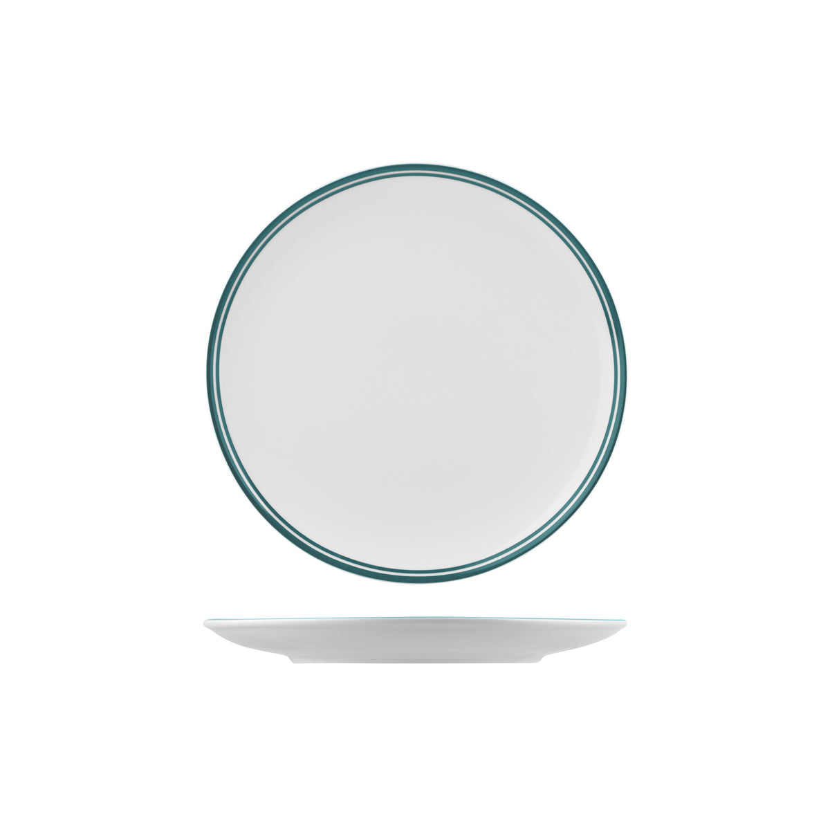 72.NPR24.GN RAK Porcelain Nano Cru Green Round Coupe Plate 240mm Globe Importers Adelaide Hospitality Supplies
