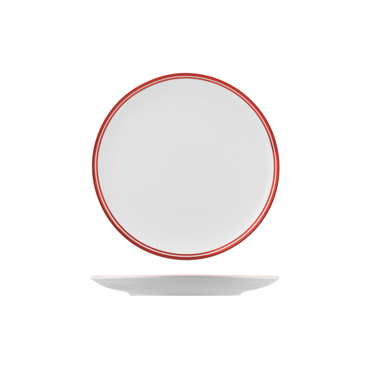 72.NPR24.R RAK Porcelain Nano Cru Red Round Coupe Plate 240mm Globe Importers Adelaide Hospitality Supplies