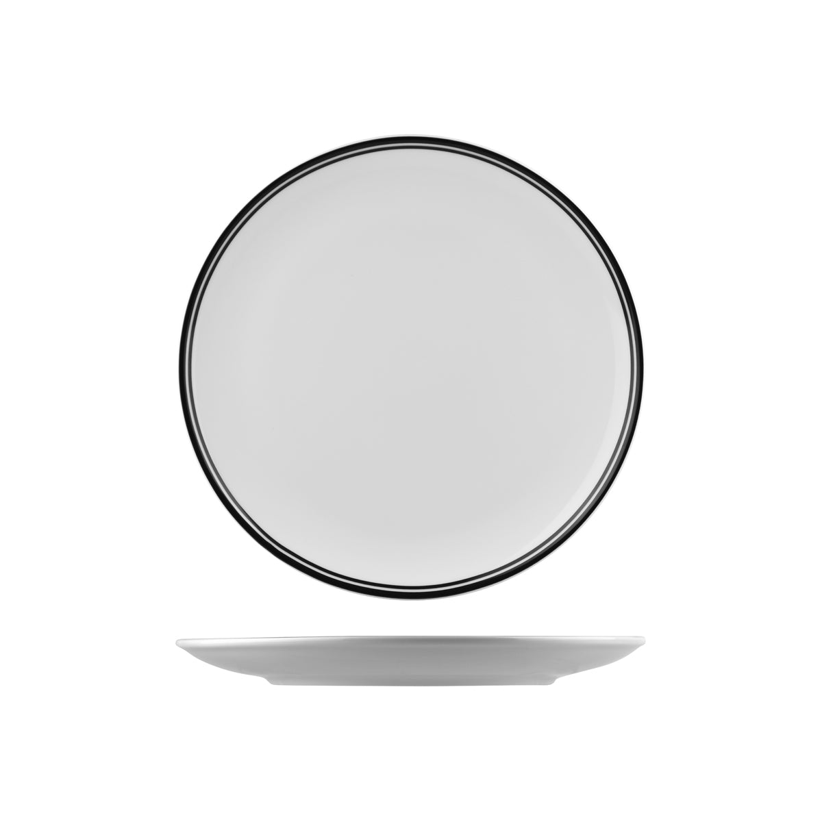 72.NPR27.BK RAK Porcelain Nano Cru Black Round Coupe Plate 270mm Globe Importers Adelaide Hospitality Supplies
