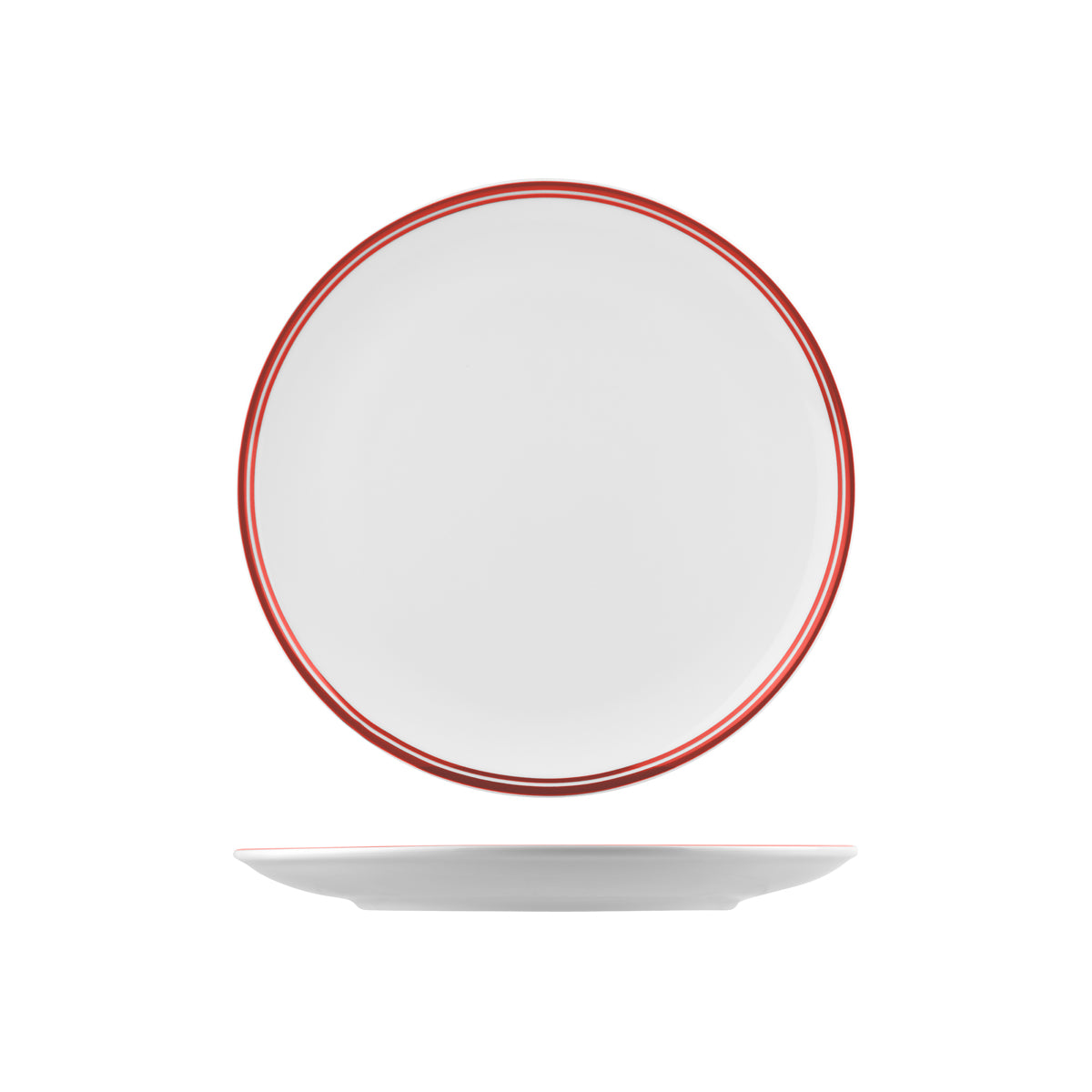 72.NPR27.R RAK Porcelain Nano Cru Red Round Coupe Plate 270mm Globe Importers Adelaide Hospitality Supplies
