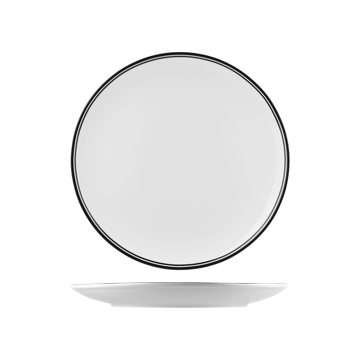 72.NPR29.BK RAK Porcelain Nano Cru Black Round Coupe Plate 290mm Globe Importers Adelaide Hospitality Supplies