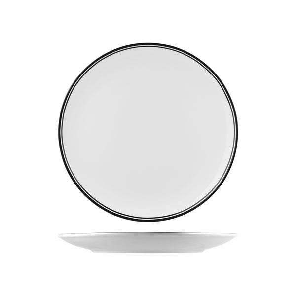 72.NPR29.BK RAK Porcelain Nano Cru Black Round Coupe Plate 290mm Globe Importers Adelaide Hospitality Supplies