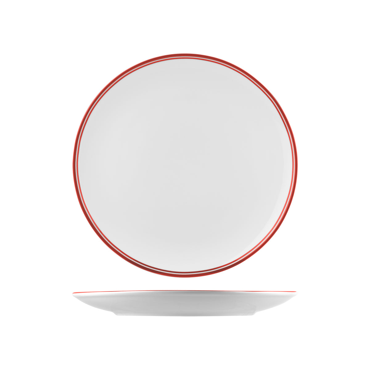 72.NPR29.R RAK Porcelain Nano Cru Red Round Coupe Plate 290mm Globe Importers Adelaide Hospitality Supplies