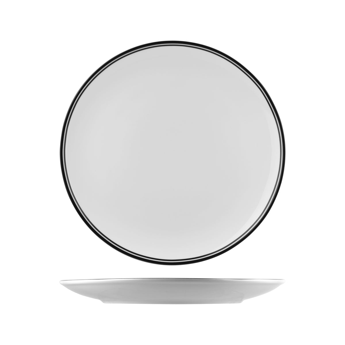 72.NPR31.BK RAK Porcelain Nano Cru Black Round Coupe Plate 310mm Globe Importers Adelaide Hospitality Supplies