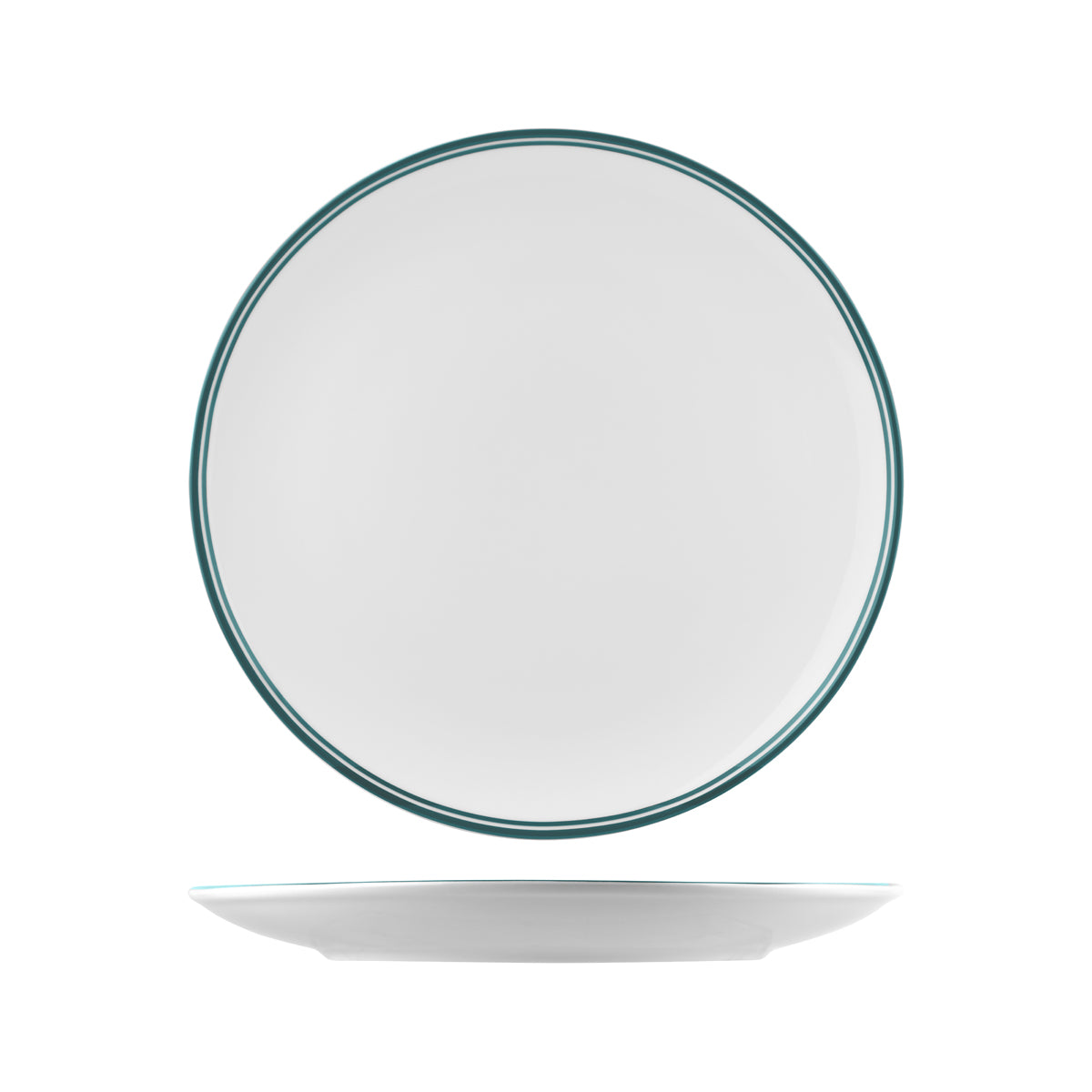 72.NPR31.GN RAK Porcelain Nano Cru Green Round Coupe Plate 310mm Globe Importers Adelaide Hospitality Supplies