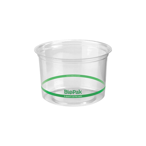 BP.P-500 BioPak Clear PLA BioBowl 121x72mm / 500ml Globe Importers Adelaide Hospitality Supplies