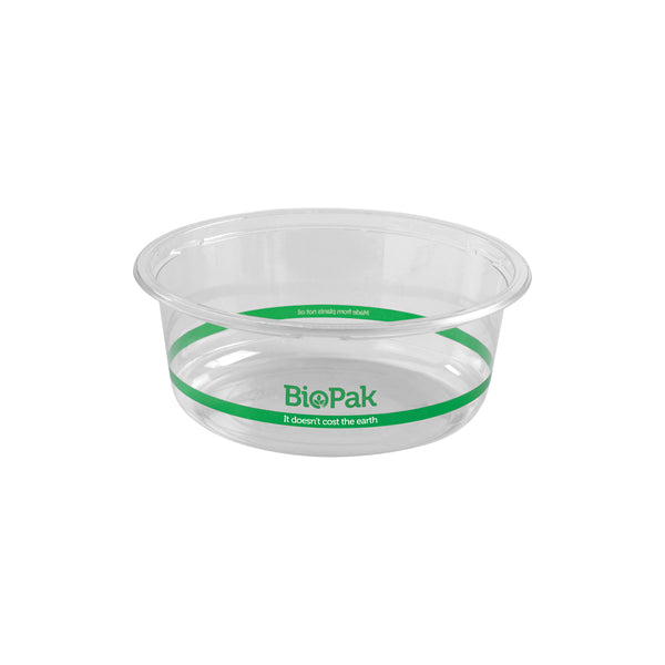 BP.P-600W BioPak Clear PLA Wide BioBowl 143x55mm / 600ml Globe Importers Adelaide Hospitality Supplies