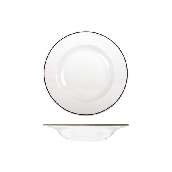72.RHRDP23-BK RAK Harriette Round Bowl Wide Rim 230mm / 475ml Globe Importers Adelaide Hospitality Supplies