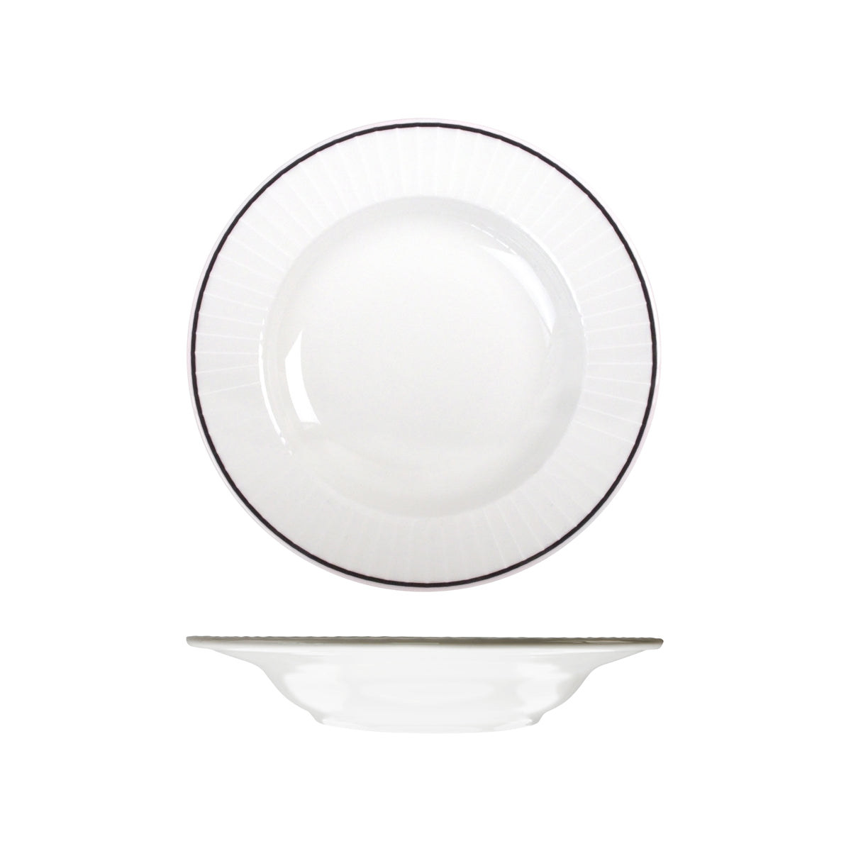 72.RHRDP26-BK RAK Harriette Round Bowl Wide Rim 260mm / 770ml Globe Importers Adelaide Hospitality Supplies