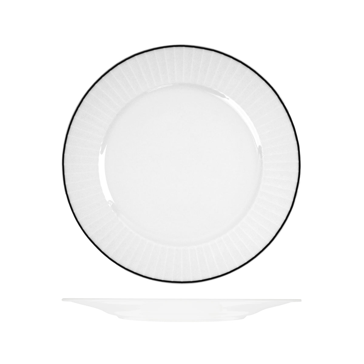 72.RHRP31-BK RAK Harriette Round Plate Wide Rim 310mm Globe Importers Adelaide Hospitality Supplies