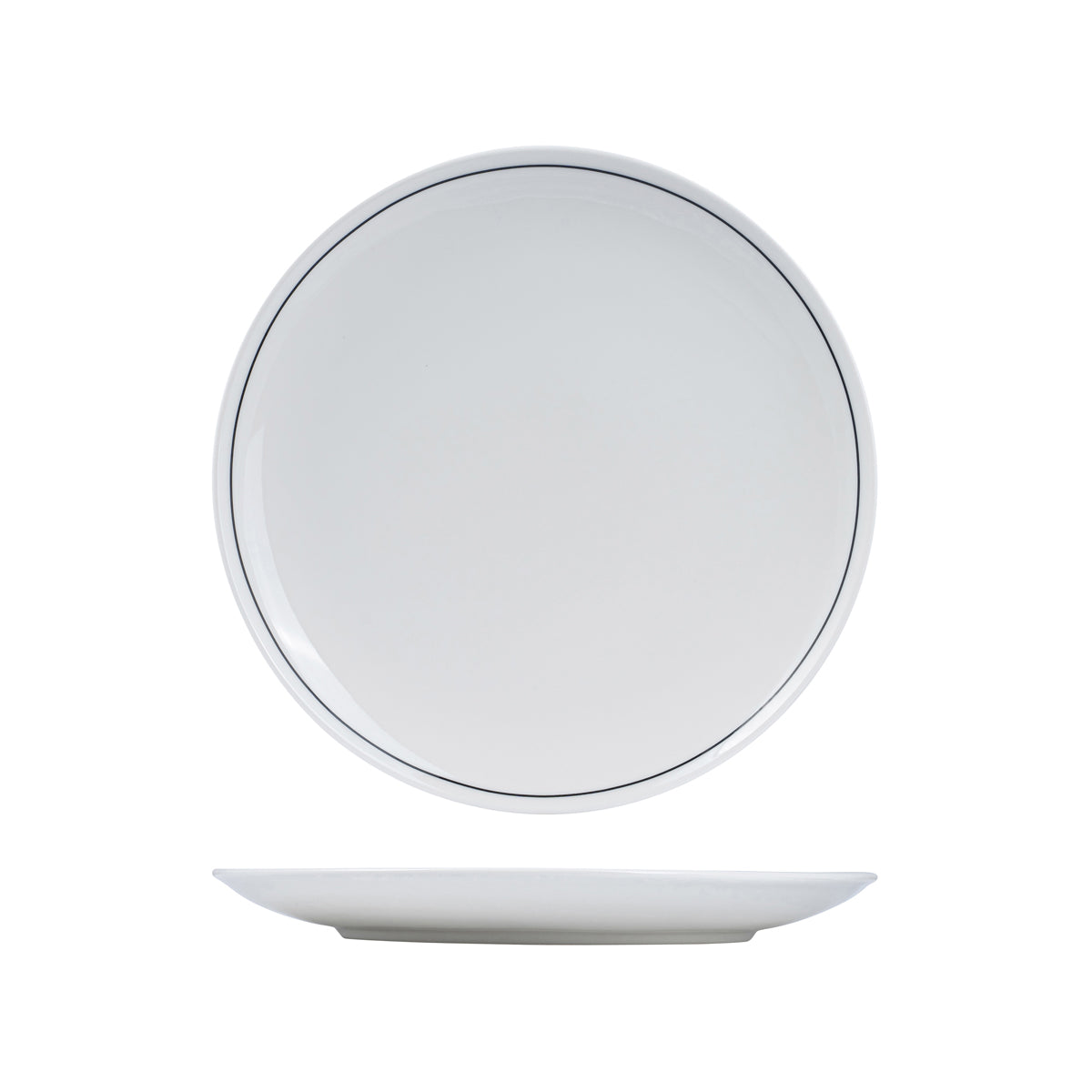 72.RPPR29-BK RAK Princeton Black Round Coupe Plate 290mm Globe Importers Adelaide Hospitality Supplies