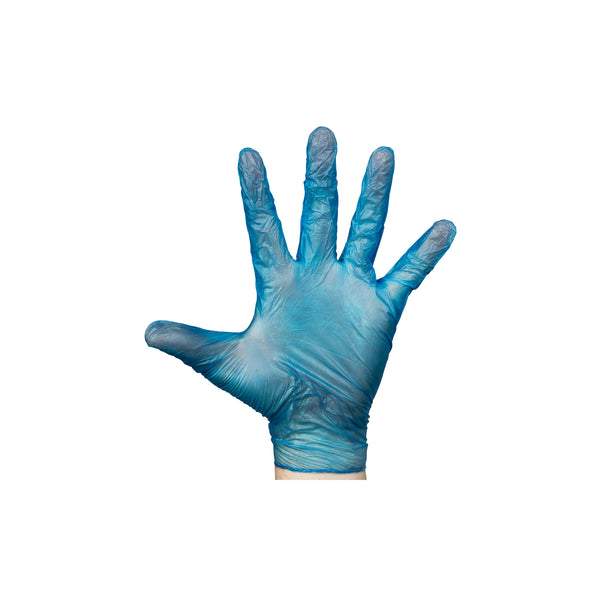 TGC.242911 Vinyl Gloves Blue Powder-Free Small (100/pack) Globe Importers Adelaide Hospitality Supplies