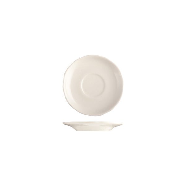 Tuxton Shell Saucer with Scalloped Rim 139mm