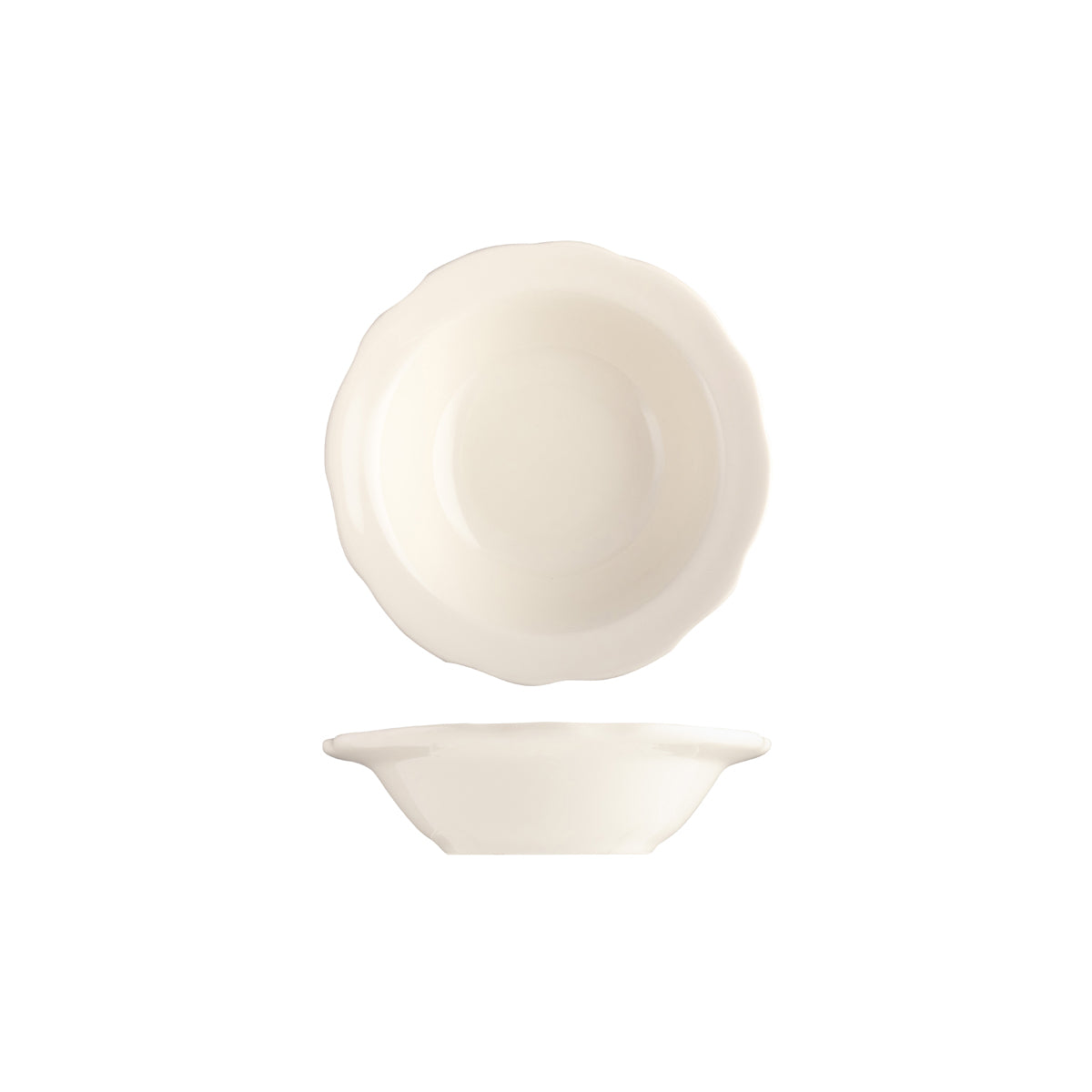 Tuxton Shell Round Bowl with Scalloped Rim 163x59mm / 220ml