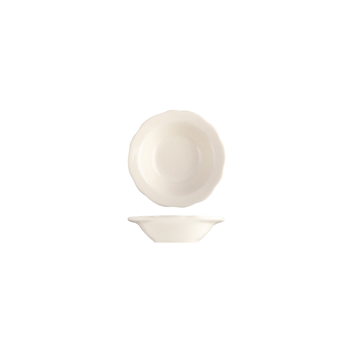 Tuxton Shell Fruit / Sides Bowl with Scalloped Rim 122x30mm / 88ml
