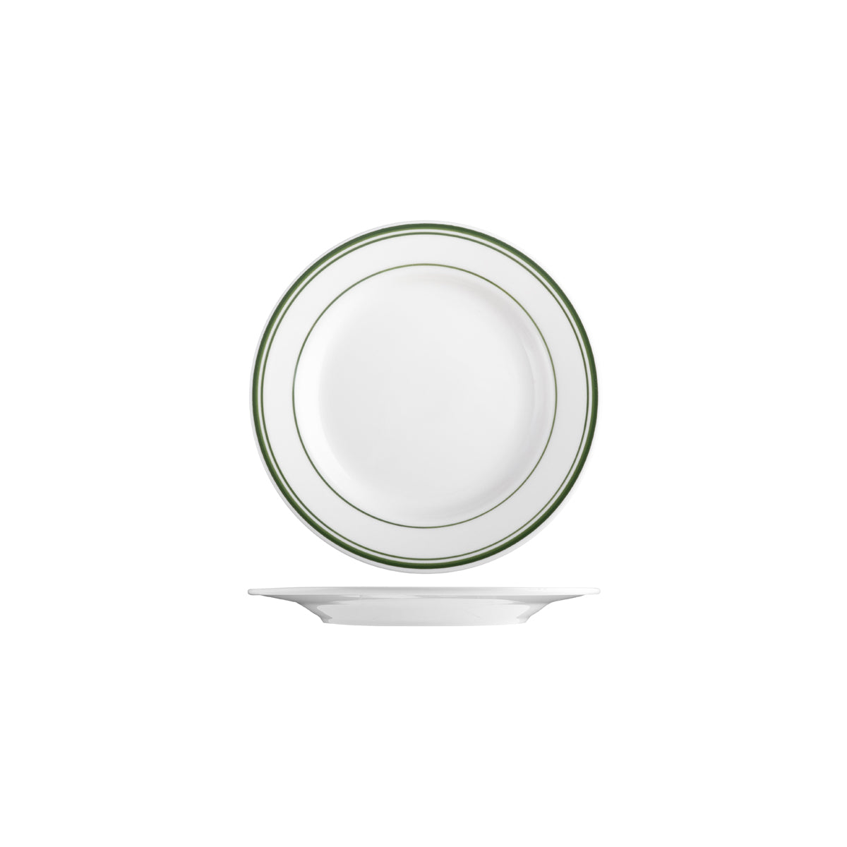 TX110112 Tuxton Green Bay Round Plate 169mm Globe Importers Adelaide Hospitality Supplies