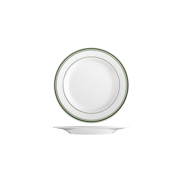 TX110112 Tuxton Green Bay Round Plate 169mm Globe Importers Adelaide Hospitality Supplies