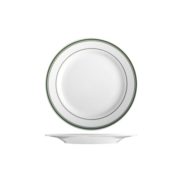 TX110114 Tuxton Green Bay Round Plate 212mm Globe Importers Adelaide Hospitality Supplies