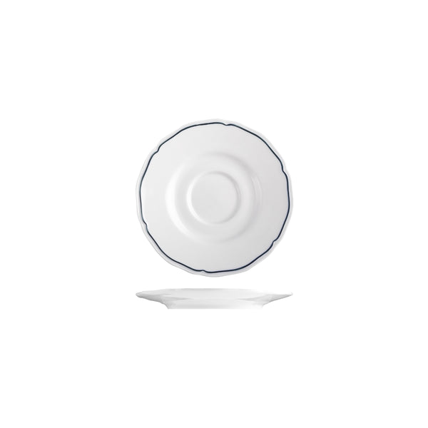 Tuxton Charleston Saucer 155mm with Blue Rim