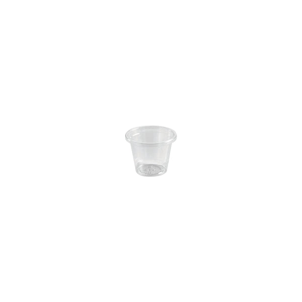 BP.U-30Y BioPak Clear PLA Sauce Cup No Lid 44x35mm / 30ml Globe Importers Adelaide Hospitality Supplies