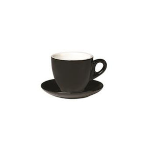 06.BELLY.CAP.BK Incafe Black Belly Cappuccino Cup Globe Importers Adelaide Hospitality Suppliers