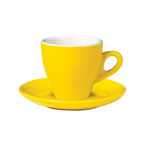 06.CAPTL.C.YL Incafe Yellow Tulip Cappuccino Cup Globe Importers Adelaide Hospitality Suppliers