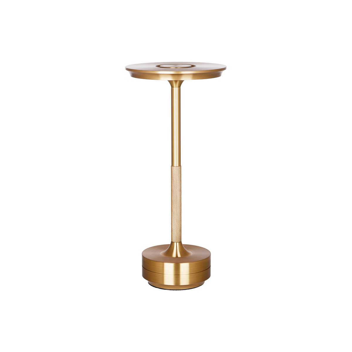 1000180 Tablekraft Ambience Stella Cordless LED Table Lamp Brushed Brass 130x275mm Globe Importers Adelaide Hospitality Supplies