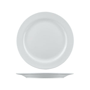2208 Long Fine Arlington Round Plate Wide Rim Globe Importers Adelaide Hospitality Supplies