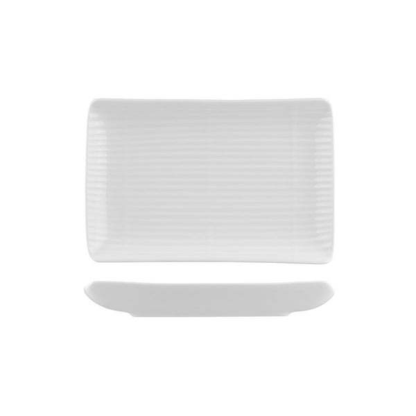 400.120T Long Fine Classicware Rectangular Plate Stripe Pattern Globe Importers Adelaide Hospitality Supplies