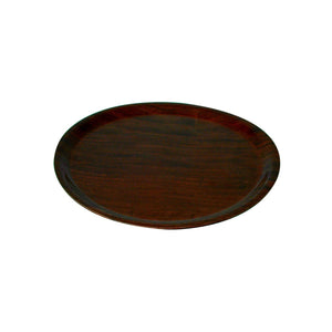 41343 Round Wood Tray - Mahogany Globe Importers Adelaide Hospitality Suppliers