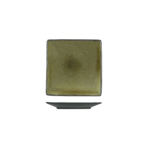 6606 Long Fine Uniq Green Grey Square Coupe Plate Globe Importers Adelaide Hospitality Supplies