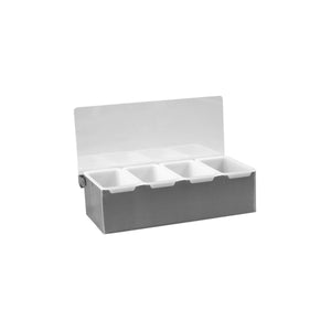 70834 Condiment Dispenser Stainless Steel - 4 Compartment Globe Importers Adelaide Hospitality Suppliers