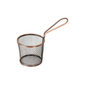 73712-AC Moda Brooklyn Round Service Basket with Handle - Antique Copper Globe Importers Adelaide Hospitality Suppliers
