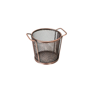 73717-AC Moda Brooklyn Round Service Basket - Antique Copper Globe Importers Adelaide Hospitality Suppliers