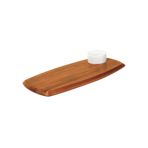 74805 Athena Serving Board With Sauce Dish - Acacia Wood