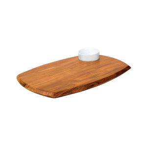 74810 Athena Serving Board With Sauce Dish - Acacia Wood