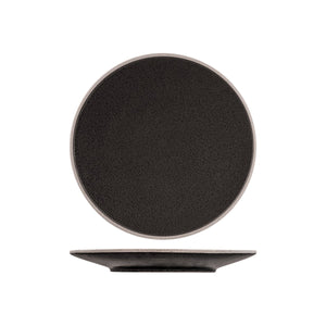 908710 Tablekraft Soho Speckle Black Round Plate Globe Importers Adelaide Hospitality Supplies
