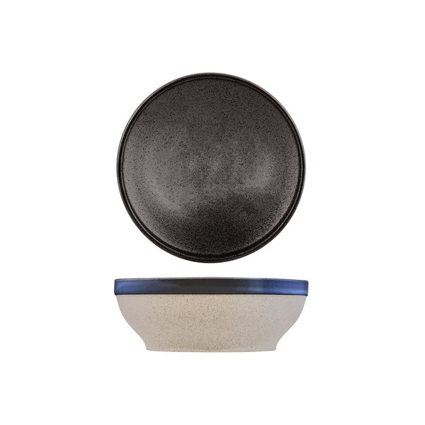 908715 Tablekraft Soho Speckle Black Round Bowl Flared Globe Importers Adelaide Hospitality Supplies