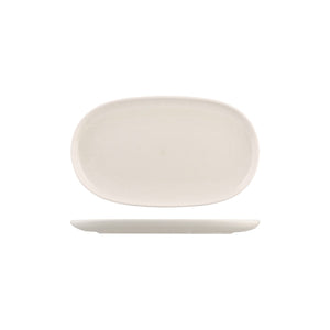 926542 Moda Porcelain Snow Oval Coupe Plate Globe Importers Adelaide Hospitality Supplies
