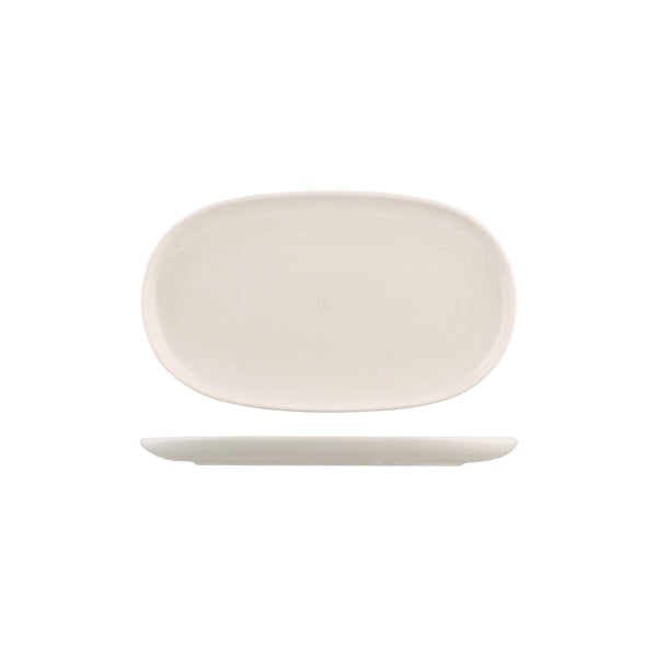 926542 Moda Porcelain Snow Oval Coupe Plate Globe Importers Adelaide Hospitality Supplies
