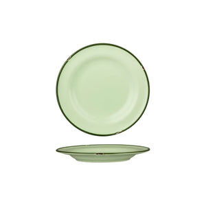 94108-GG Luzerne Tintin Green Green Round Plate Wide Rim Globe Importers Adelaide Hospitality Supplies