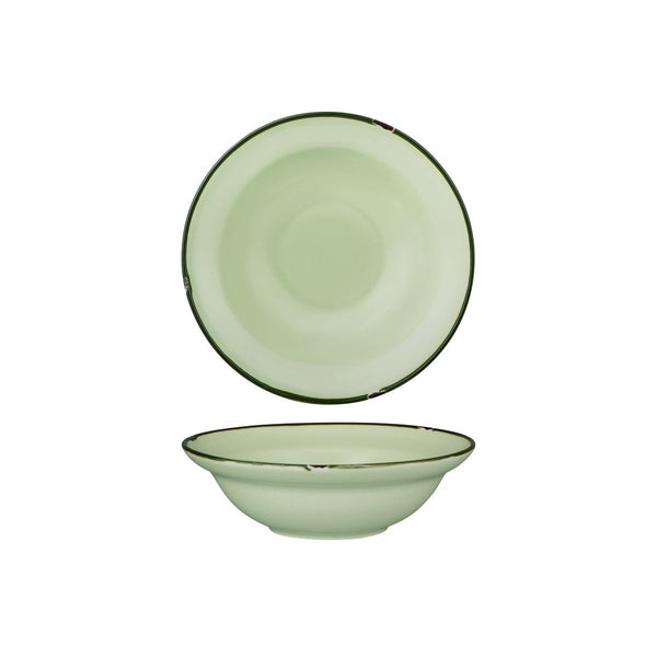 94127-GG Luzerne Tintin Green Green Round Deep Plate / Bowl Globe Importers Adelaide Hospitality Supplies
