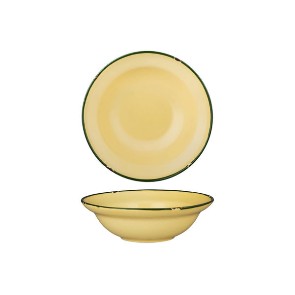 94127-SG Luzerne Tintin Sand Green Round Deep Plate / Bowl Globe Importers Adelaide Hospitality Supplies