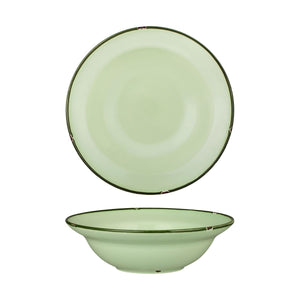 94129-GG Luzerne Tintin Green Green Round Deep Plate / Bowl Globe Importers Adelaide Hospitality Supplies