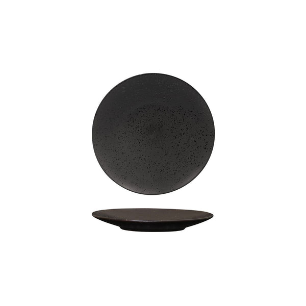 LAVA BLACK ROUND FLAT COUPE PLATE