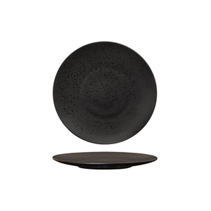 LAVA BLACK ROUND FLAT COUPE PLATE