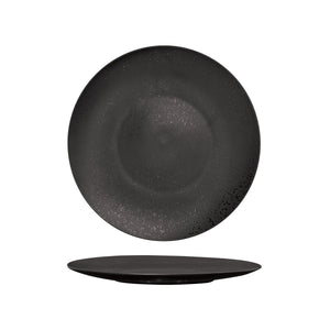 LAVA BLACK ROUND FLAT COUPE PLATE